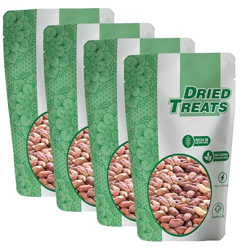 Image of Dried Treats Peanut Roasted & Salted 800 Grams (200g X 4) - Crunchy and Vegan-Friendly Salted Peanut Snack for Weight Loss | Healthy Choice by Every Mom | Beat Your Craving Or Hunger With Tasty Protein-Rich Roasted Moongfali, Good For All Learning Kids, Fitness Enthusiasts & Office Hardworkers | High Quality Roasted and Salted Peanuts | Roasted Peanut Kernels | Roasted and Salted Singdana
