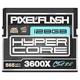 PixelFlash CFast Card - 128GB CFast 2.0 Card - 3600X HyperCore Series 560MB/s SATA3 VPG-130 Memory Card Compatible w/DSLR, Cinematic Video & Photography Cameras - Lab Tested & Certified C Fast Card