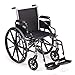 Invacare Wheelchair Legrest with Heel Loops & Swing-Away Design, Adjustable Footrest Length and Flip-Up Aluminum Footplate, Easy-to-Install, Compatible with Most US Wheelchairs & Transport Chairs
