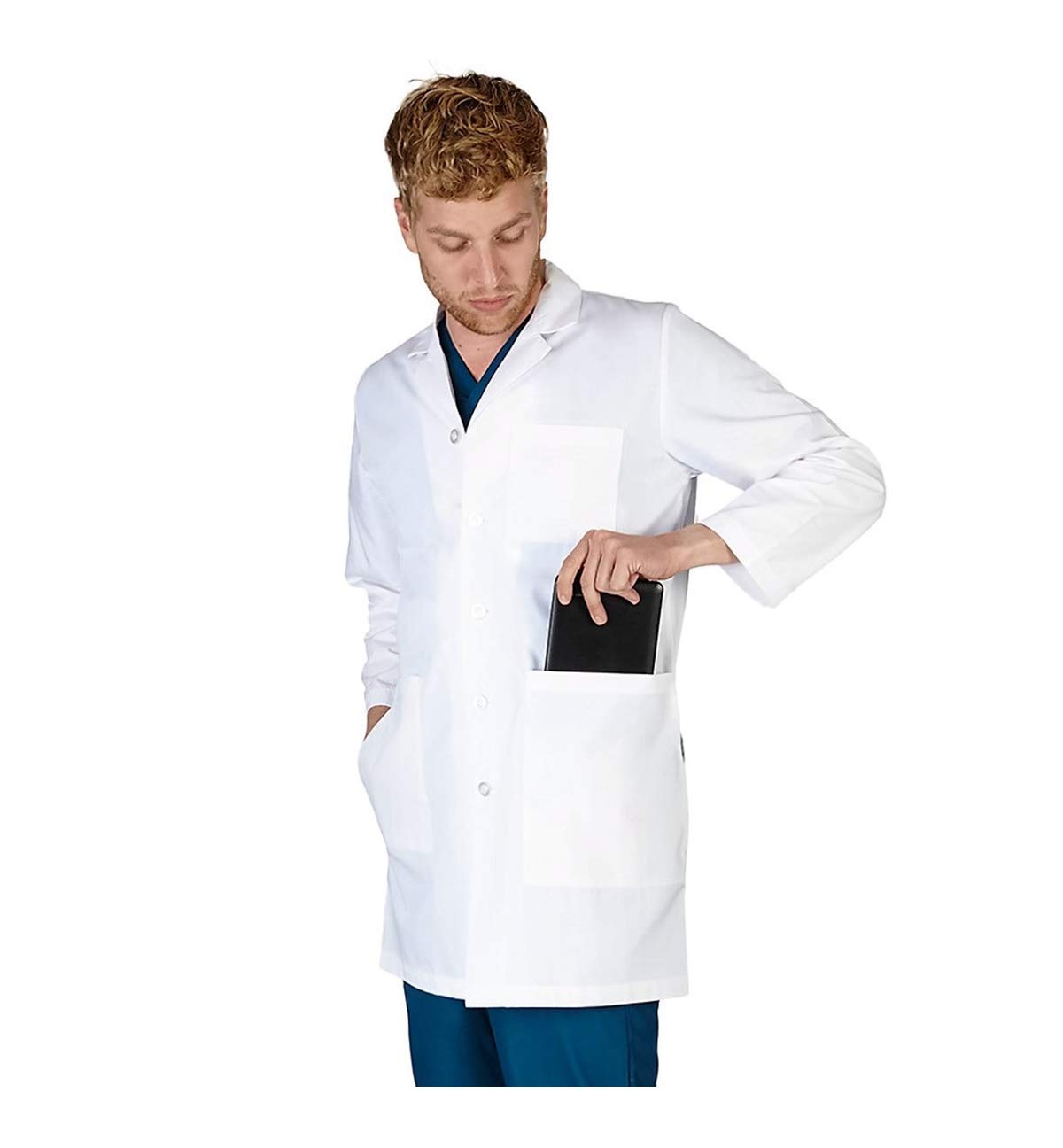 Natural Uniforms MENS IPAD POCKET LAB COAT (M)