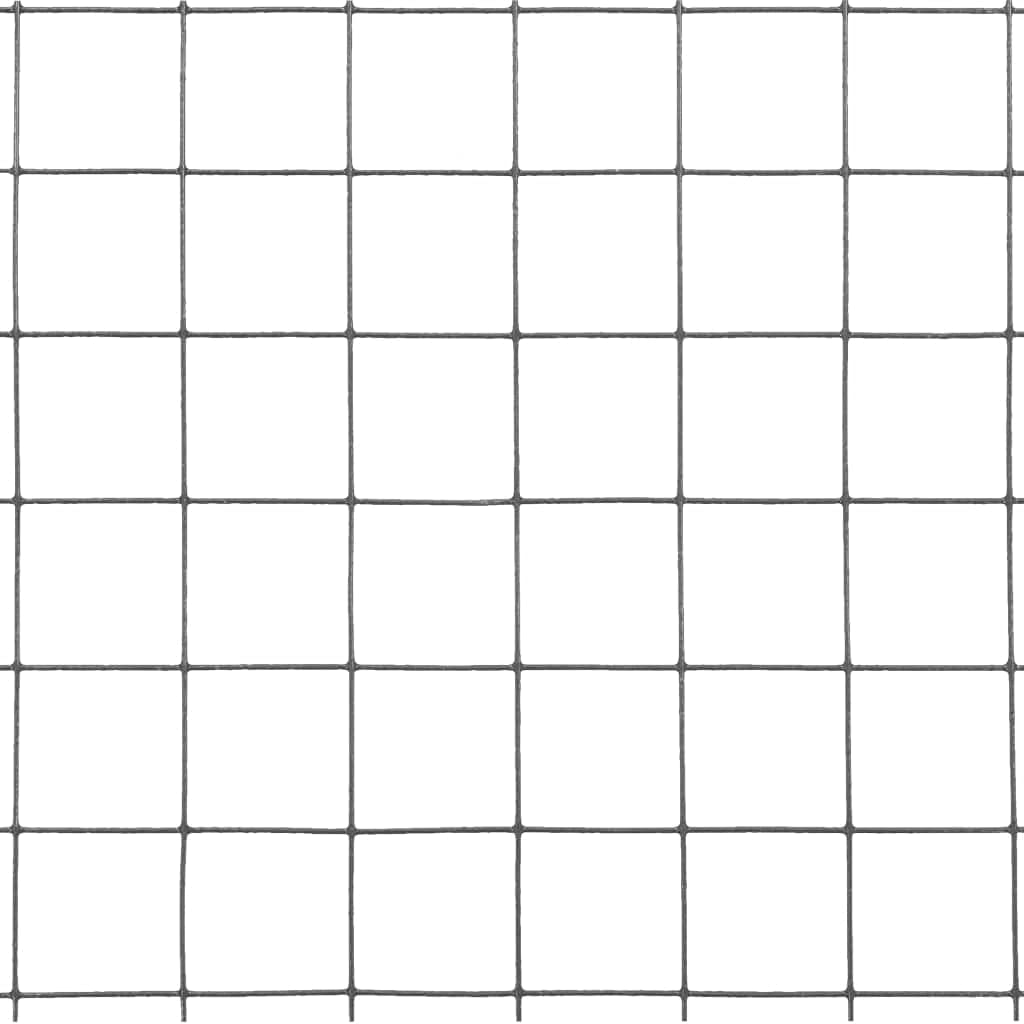Alambrada de gallinero Acero Revestimiento PVC Gris 25x1 m, Valla Jardin, Malla Metalica, Vallas Metalicas, Vallas De Obra, Rejilla Metalica, Alambre De Espino - 143643