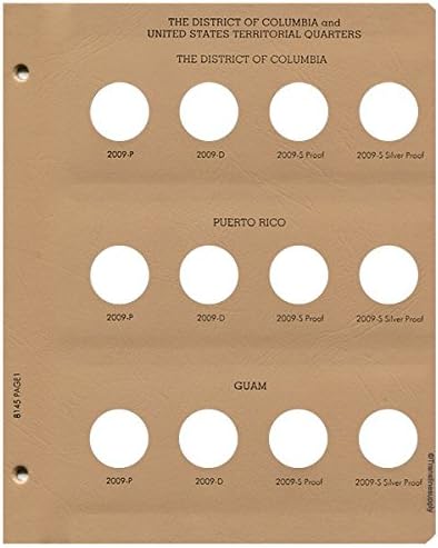 Dansco US Statehood D.C & Territories Quarter Coin Album 2009 with Proof Volume 3 #8145