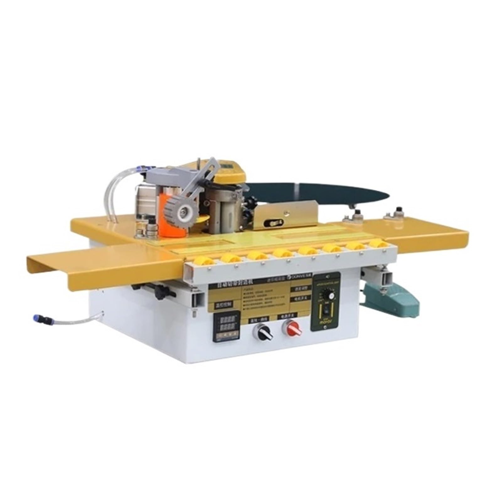 Portable Double Side Gluing Woodworking Banding Machine Edge Bander for Wood Based Panels Machinery Speed and Efficiency Improvement(Package6)