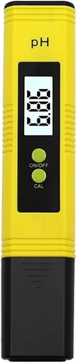 PH Meter 0.01 High Precision for Water Quality Tester with 0-14 Measurement Range Suitable Aquarium Swimming Pool(Yellow)