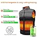 WANFEI Chaleco Calentador Eléctrico, USB Chaleco Térmico Eléctrico, Chaleco Calefactable Lavable Ajustable,...