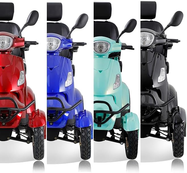 Miniatura 9 de Patinetes de movilidad para personas mayores y adultos, capacidad de 500 libras, carrito de movilidad eléctrico todo terreno de 800 W, scooter de