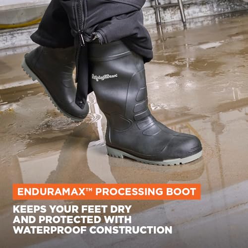 RefrigiWear Men's EnduraMax Steel Toe Non-Slip Puncture-Resistent Waterproof Safety Boot for for Agriculture and Industrial Working2