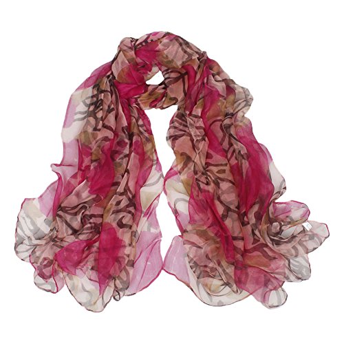 Women silk scarfs and wraps,Graphic Print 100% Silk Luxury Long Infinity Lightweight Pattern Scarf