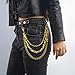 Fashion Gold Punk Watch Chain, Multi-Layer Metal Construction, Featuring Lobster Clasp For Pocket Watch, Lockets, And Other Accessories