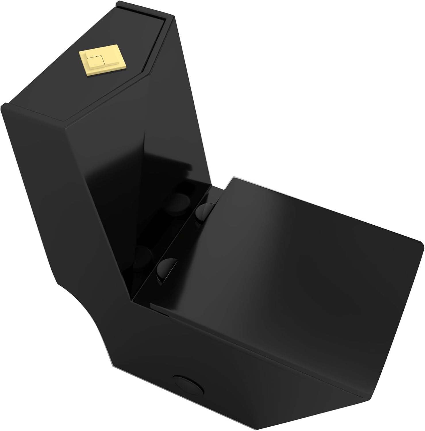 One-Piece Square Bathroom Toilet, Black Finish, ADA Certified 17" Comfortable Chair Height Seat, Water-Saving Dual Flush 0.8/1.28 GPF, 12" Rough-In, Modern Design