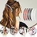 JIYIN 6 Pcs Banana Hair Clips for Women, Non-Slip Double Combs Hair Claw Clips Vintage Claws Hairs Grips for Thick Thin Long Short Straight Curly Hairs for Women(Brown & Black & White)