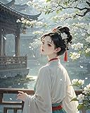 【Facile à utiliser】 Le kit de point de croix DIY est estampillé avec une teinture lavable.Motif pré-imprimé avec précision,instructions faciles à suivre ainsi que chiffres arabes,symboles et chiffres correspondants rendent le travail de point de croix très facile et amusant.