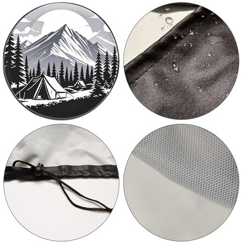 Image of Bilisin Spare Tire Wheel Cover for Trailers Jeep SUV Truck Travel 14 Inches