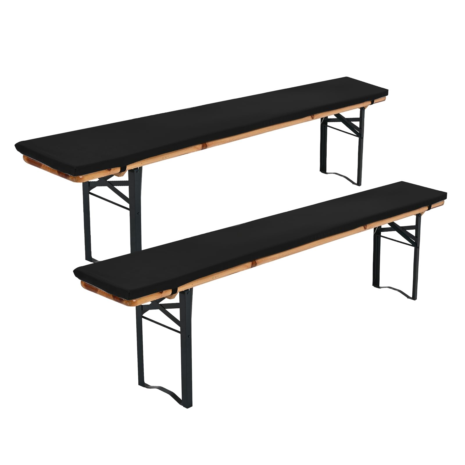 2-Pack di cuscini imbottiti per panca da festa della birra, set di cuscini per panca da festa della birra, cuscino per panca da festa della birra 220x25x3 cm XL, cuscini imbottiti lavabili per