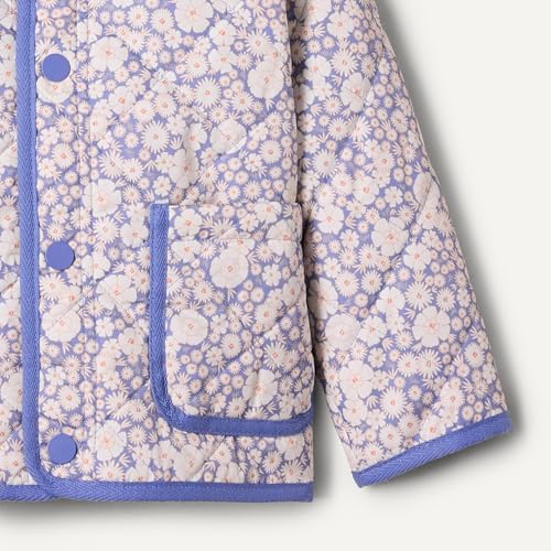Image of Amazon Essentials x Sofia Grainge Toddler and Baby Girls' Midweight Quilted Field Jacket with Ruffle