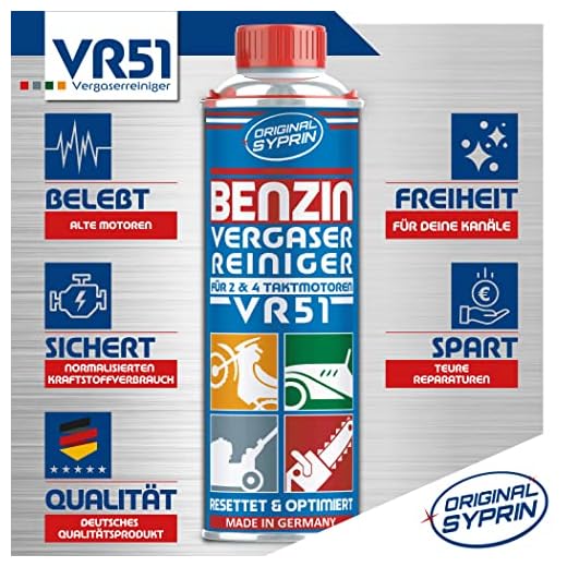 SYPRIN Original förgasare VR51 för 2 takts bensinmotorer – lämplig för bil och motorcykel I tillsats för förgasare rengöringstillsats (250 ml)