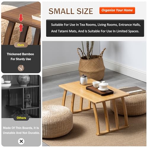 Table à thé basse imperméable, la solution stable pour petits espaces et petits déjeuners au sol