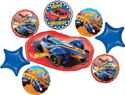 Anagram Hot Wheels 8 pc Birthday Party Balloon Bouquet Decorations BQ_4258
