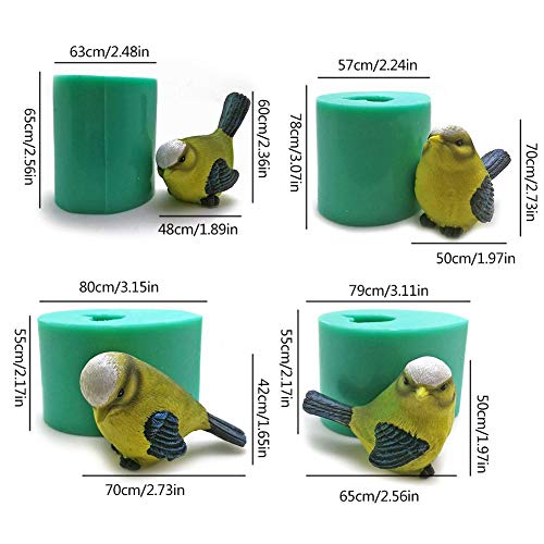 N/F 3D Diy Silicone Fondant Mold Bird Chocolate Mold Soap Mold Cake Decoration #TOP4