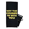 Wolf Golf Towels – May The Course Be with You Golf Towel – Golf Accessories for Men – Golf Gifts for Men – Embroidered Funny Golf Towel