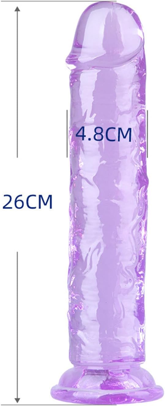 Transparent Simulation Dildo Female G-Spot Stimulation Dildo Soft Silicone Anal Plug Massage Stick Waterproof Anal Butt Plug for Couples