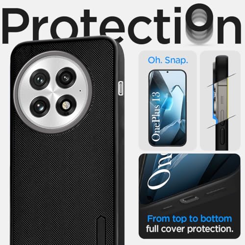Image of Jkobi Back Cover Case for OnePlus 13 (Textured Grip Design | Micro-Fiber Cloth Inside | Slim and Light Weight | Soft Touch and Feel | Black)