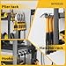 SOYEEZE Power Tool Organizer with Charging Station,Garage 8 Drill Holder Wall Mount Built in 8 Outlet Power Strip,Power Tool Storage Rack, Utility Tool Organization Gift for Dad/Husband/Boyfriend