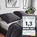 Produktbild Wolkenfeld Bettwäsche 200x200 Baumwolle Grau - Atmungsaktiv - 3teilig - 1x Bettbezug 200x200 + 2X Kissenbezug 80x80 - Anthrazit
