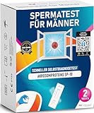 ADESTE Fruchtbarkeitstest für Männer SP-10 | Spermatest für Männer – Erkennt niedrige Spermienanzahl | Genauigkeit 98,2 % | Einfach zu verwenden | Ergebnis in 5 Minuten | Packung mit 2 Tests