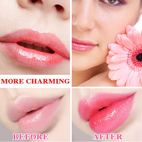2 Pack Crystal Flower Jelly Lipstick,Ph Magic Temperature Color Change Lipstick Lip Gloss,Lip Stick,Long Lasting Nutritious Moisturizing Color Change Changing Tinted Lip Balm Lipstick Set (5+6) #TOP3