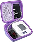 co2CREA Hard Case for Omron 3 Series Omron M2 Classic Upper Arm Blood Pressure Monitor BP7100 BP710N HEM-7120 Hem-7121 HEM-7124, Portable Travel Case Replacement, Purple