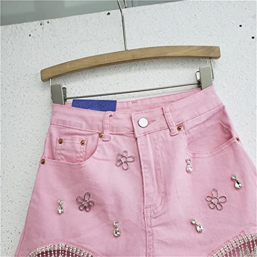Short d'été rose pour femme ajusté taille haute anti-chaleur