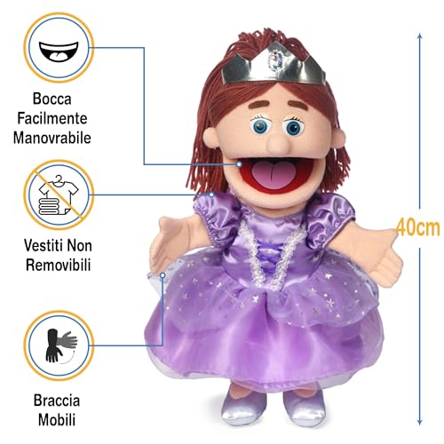 14\" Princess, Peach Girl, Hand Puppet