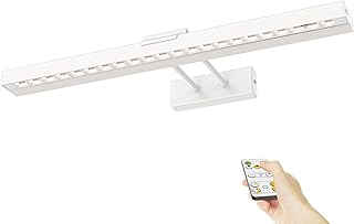PESUTEN Picture Light Battery Operated, 16in Wireless Art Light for Paintings CCT Dimmable Recharging Wall Art Light with Remote Control for Gallery Dartboard Art Bedroom Bathroom White