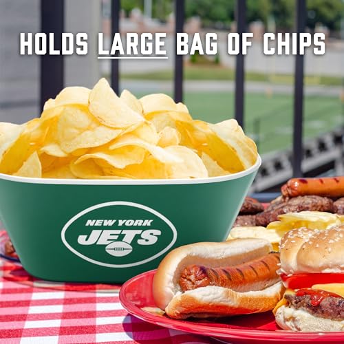Image of YouTheFan NFL New York Jets Large Party Bowl