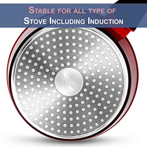 INTIGNIS Milk Pan with Glass Lid - Aluminium Non-Stick Saucepan with Stainless Steel Base & Removable Handle - Dishwasher-Safe Kitchen Cooking Pot for Induction, Gas, Electric & Ceramic Hobs - 20cm 6 Gallery Image