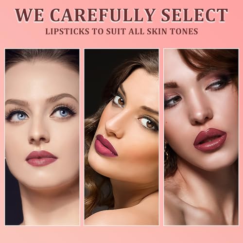 INBOLM Lip Liner and Lipstick Set,6 PCS Nude Lip Liners with Nude Lipstick for Women Nude Lipstick,Non-Stick Cup,Matte Waterproof Nude Lipstick Makeup Kits Make Up Gift Set for Lady - Image 8