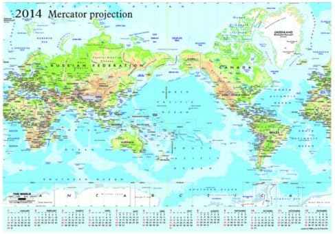 Amazon 14年版 ポスター オーブ ワールドmap 英語 Wm 650a カレンダー 文房具 オフィス用品