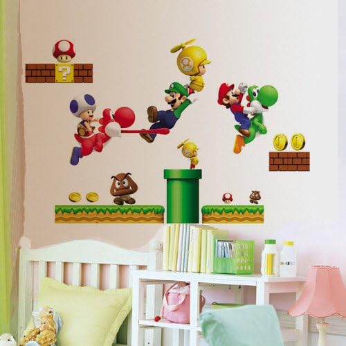 Removable Vinyl Wall Sticker Mural Decal Art Nintendo New Super Mario