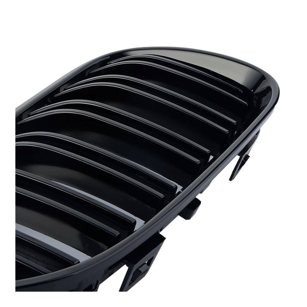 1 para czarny błyszczący podwójna linia przedni grill Grill, dla BMW, E92 LCI E93 318i 320i 328i 335i Coupe 2-DOOR 2010-2014 C/5