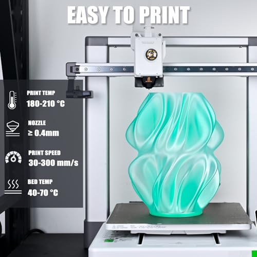 Image of OVV3D 3D Printer Filament Transparent PLA Filament 1.75mm, Clear Green Printing, + /- 0.02 mm, Fits Most FDM 3D Printers, Translucent 3D Filament 1kg Spool