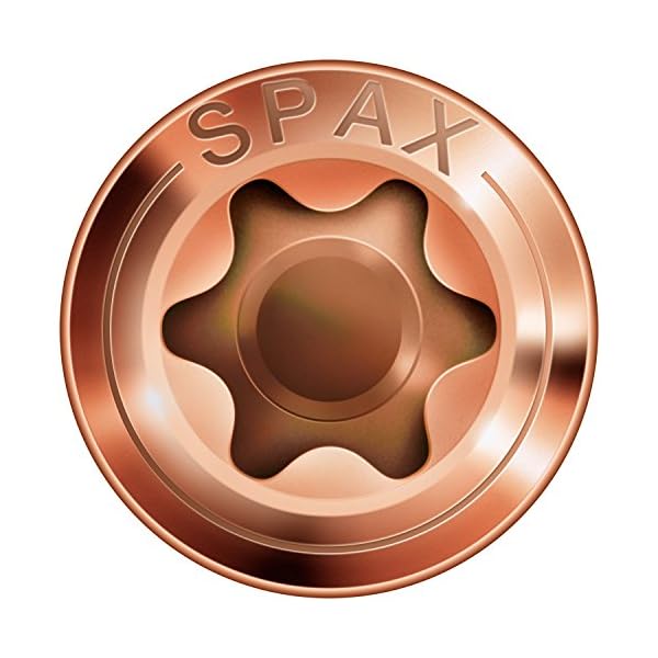 SPAX Fassadenschraube aus Edelstahl rostfrei A2, 4,5 x 50 mm, 200 Stück, T-STAR plus, Reduzierter Linsensenkkopf… – Bild 3