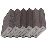weideer 6 Pcs Sanding Sponge 60/80/120/220# Coarse Medium Fine Sanding Blocks Set for Brush Glasses Sanding Wood Sanding Metal Washable and Reusable