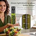 Oil Sprayer for Cooking, Light-Proof Olive Oil Sprayer Mister with Scale, 100ml Olive Oil Spray Bottle, Air Fryer Vegetable Vinegar Oil Portable Mini Kitchen Gadgets for Baking, Salad, Grilling, BBQ