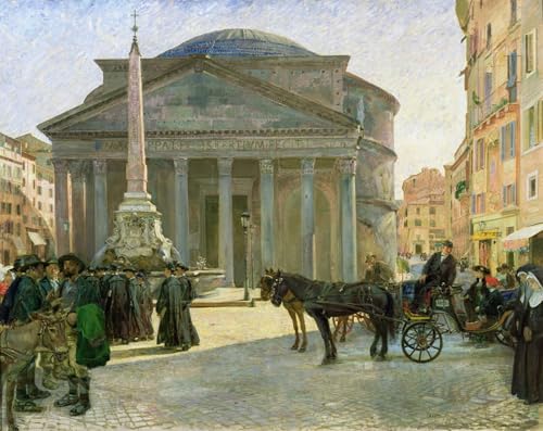 Affiche toile le Panthéon Peterssen reproduction portrait décoration murale 60x90