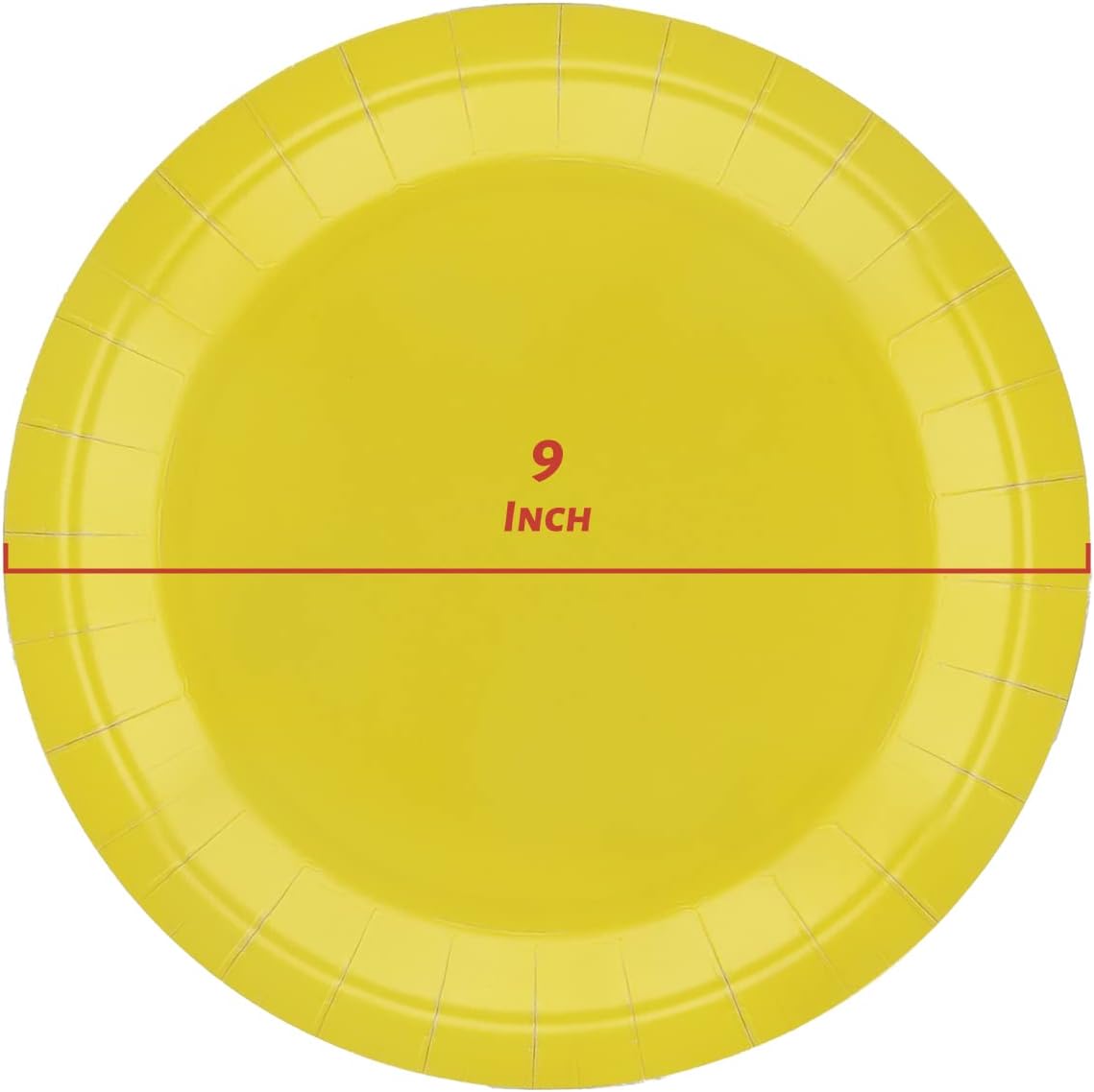 50Pcs 9" Disposable Paper Plates for Dinner and Dessert, Colorful Party Supplies Pack, for Birthday Baptism Baby Shower Valentines Day Gifts for Kids Classroom