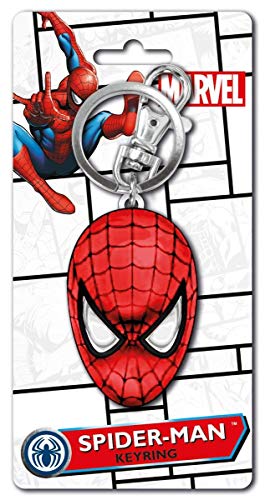 Marvel Spider-Man Colored Head Pewter Key Ring
