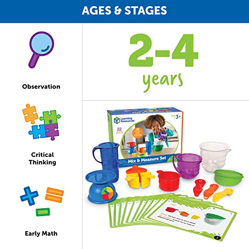 Learning Resources Mix And Measure Activity Set, 22 Pieces, Ages 3+,Experiment Mixing Tools, Back To School Supplies,Teacher Supplies #TOP4