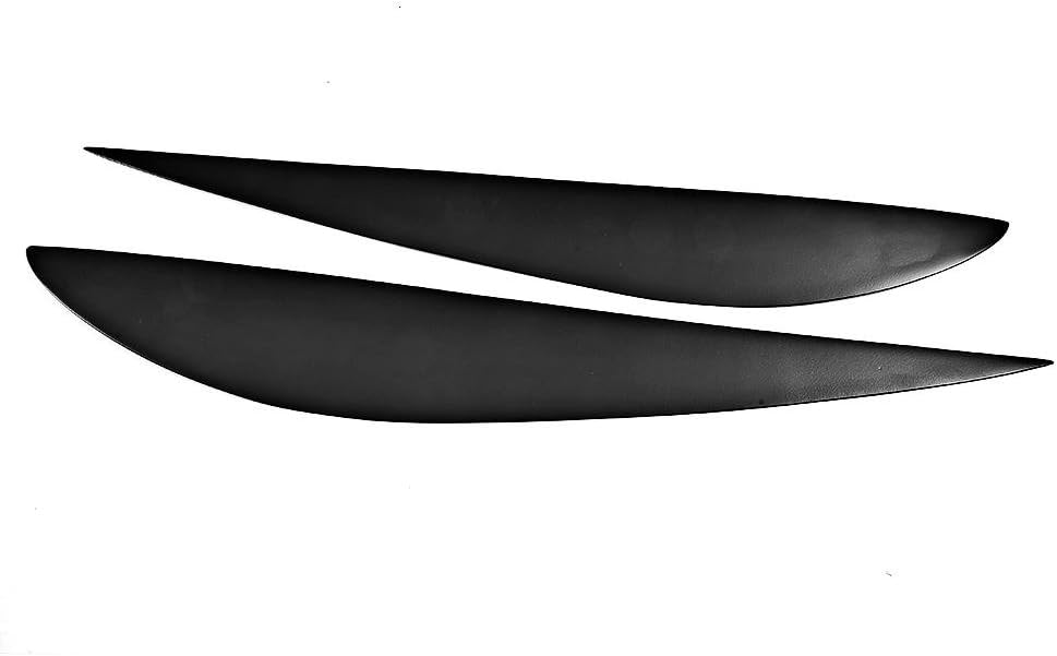 Matte Black Headlight Eyelid Cover Trims for Porsche Macan Base/Turbo/GTS/S Sport Utility 4-Door 2014-2018 Moulding Front Head Lamps Cover Eyelid Light Eyebrows (Fiberglass)