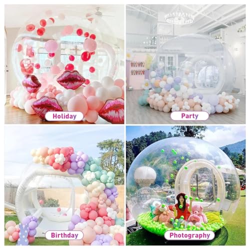 Generic Opblaasbaar doorzichtig bubbelhuis, doorzichtig bubbelhuis voor kinderen, PVC-bubbelhuis van commerciële kwaliteit met ventilator en pomp - Afbeelding 4